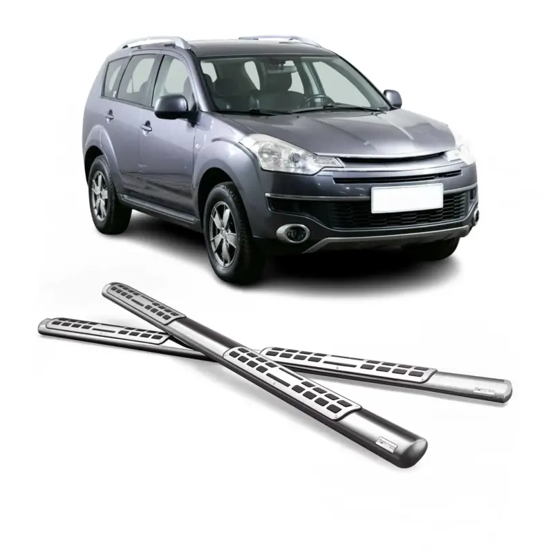 Edelstahl Seitenschweller Schwellerrohre für Citroen C-Crosser 2008-2012 Silber Zertifiziert