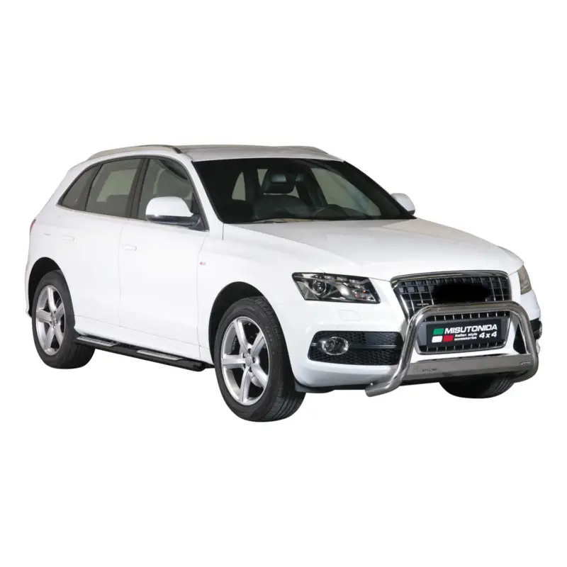 Edelstahl Seitenschweller Schwellerrohre für Audi Q5 2008-2015 Edelstahl Schwarz Must-Have