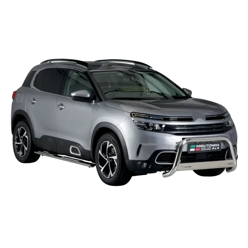 Edelstahl Seitenschweller Schwellerrohre für Citroen C5 Aircross 2018-2022 Grau Echt