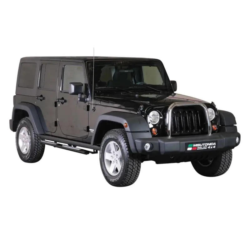 Edelstahl Seitenschweller Schwellerrohre für Jeep Wrangler 2011-2017 Schwarz Abverkauf