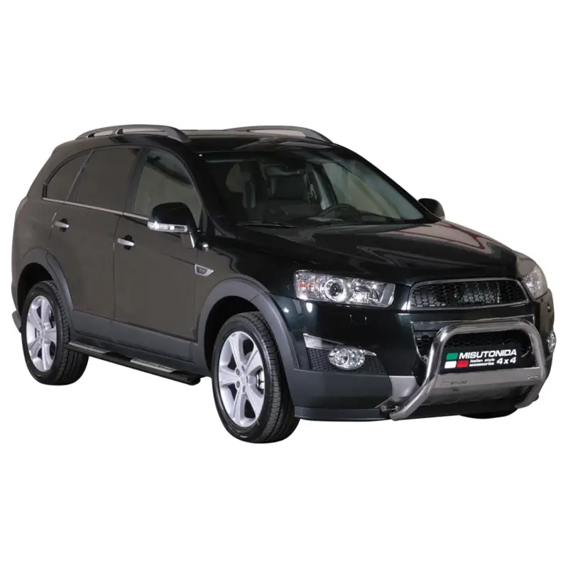 Edelstahl Seitenschweller Schwellerrohre für Chevrolet Captiva 2011-2016 Schwarz Markenware