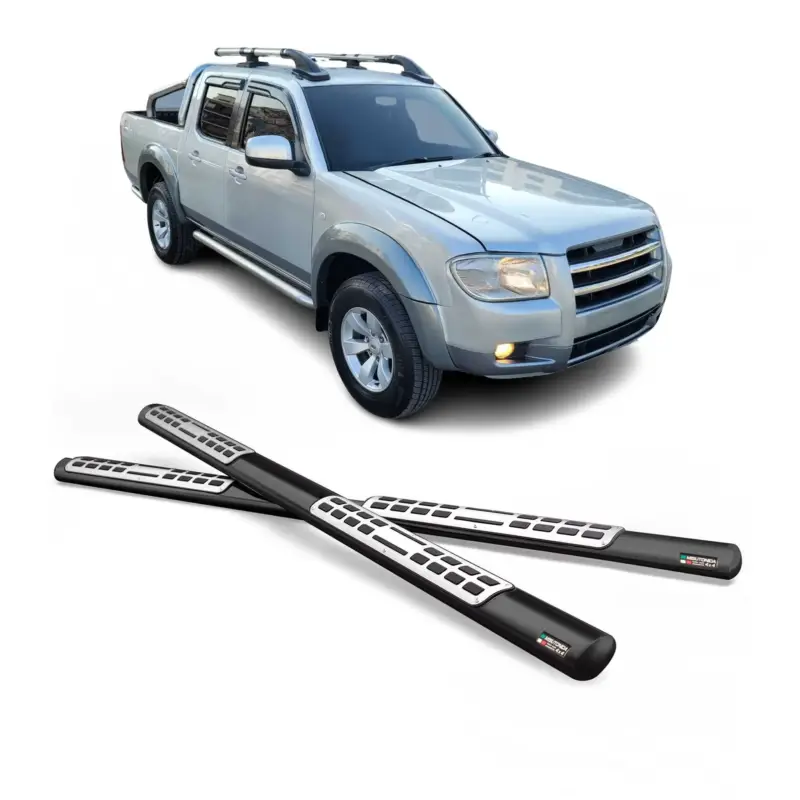 Top-Preis Stahl Schwellerrohre Trittbretter für Ford Ranger Double Cab 2007-2009 Schwarz