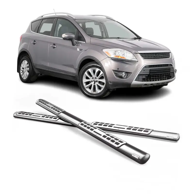 Edelstahl Seitenschweller Schwellerrohre für Ford Kuga I 2008-2012 Silber Bestseller