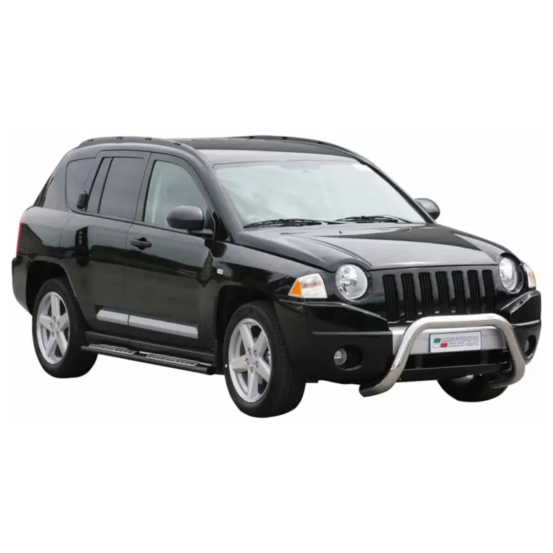Schneller Versand Edelstahl Seitenschweller Schwellerrohre für Jeep Compass 2007-2010 Schwarz