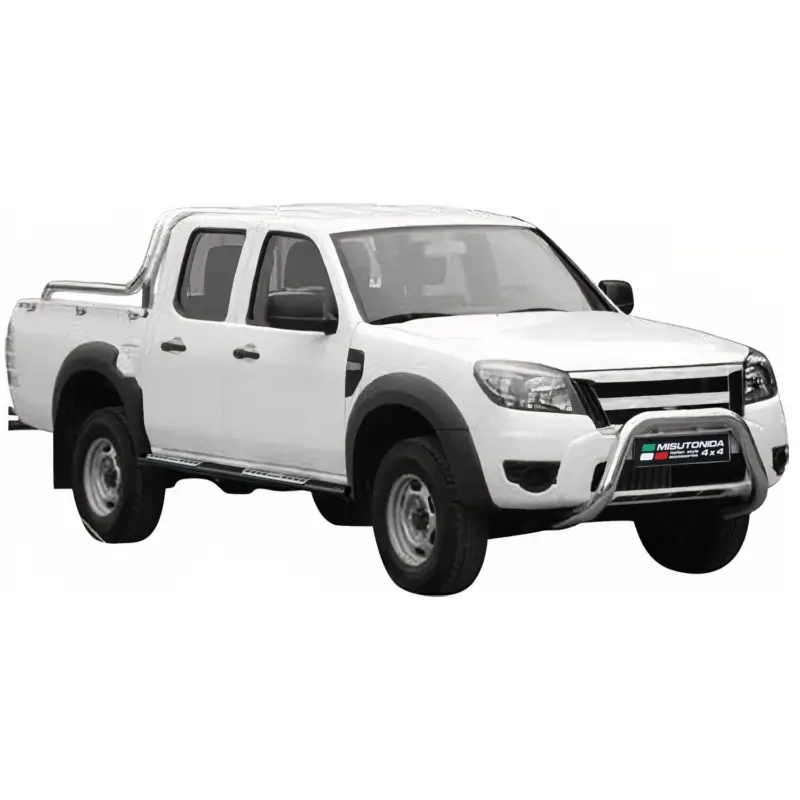 Kracherpreis Stahl Schwellerrohre Trittbretter für Ford Ranger Double Cab 2009-2011 Schwarz