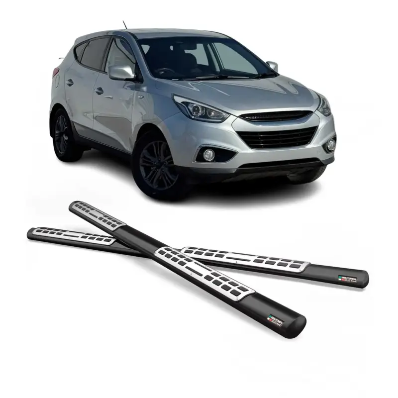 Edelstahl Seitenschweller Schwellerrohre für Hyundai ix35 2009-2015 Schwarz Abverkauf