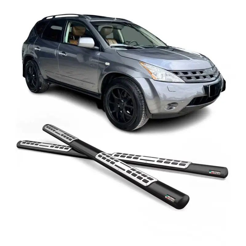 Nur Für Kurze Zeit Edelstahl Seitenschweller Schwellerrohre für Nissan Murano 2005-2008 Schwarz