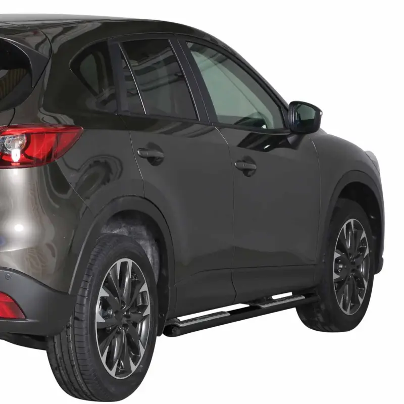 Sonderangebot Edelstahl Seitenschweller Schwellerrohre für Mazda CX-5 2015-2016 Schwarz