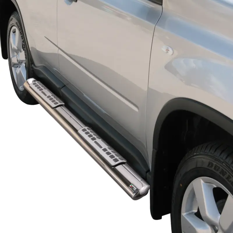 Edelstahl Seitenschweller Schwellerrohre für Nissan X-Trail 2007-2010 Silber Expressversand