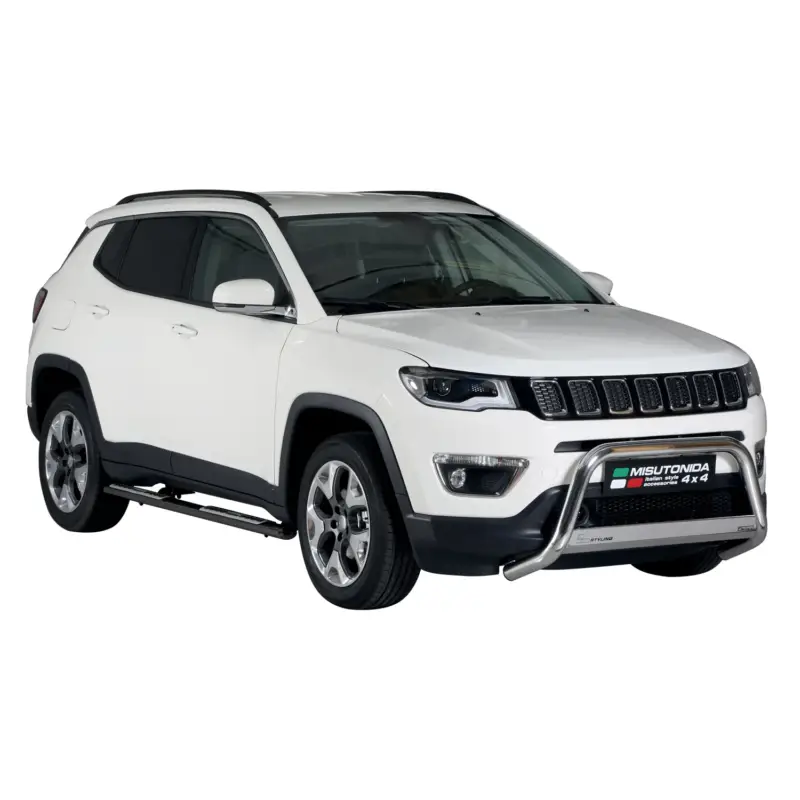 Edelstahl Seitenschweller Schwellerrohre für Jeep Compass 2016-2021 Schwarz Saisonangebot