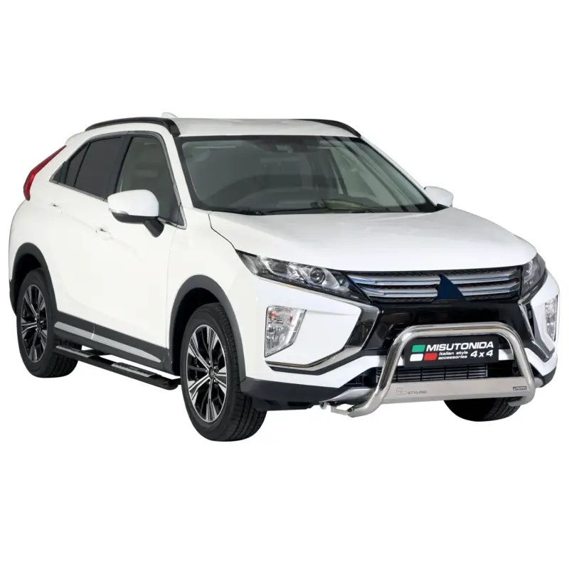 Stahl Schwellerrohre Trittbretter für Mitsubishi Eclipse Cross 2018-2020 Schwarz Markenprodukt