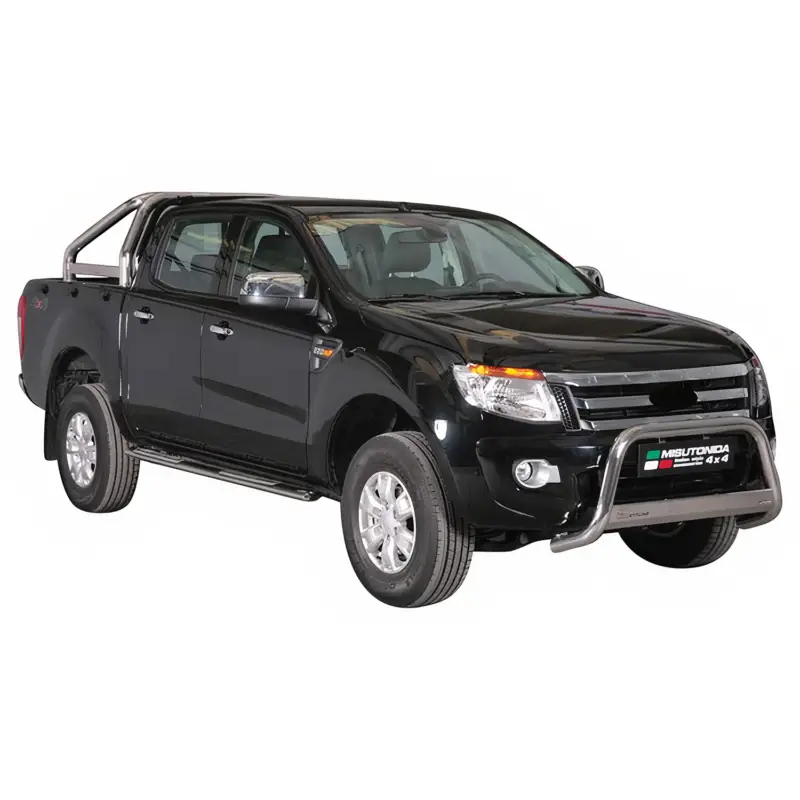 Jetzt Kaufen Stahl Seitenschweller Schwellerrohre für Ford Ranger Double Cab 2012-2015 Grau