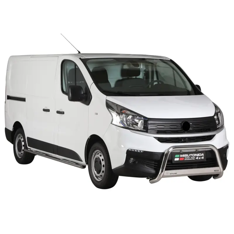 Nur Heute Edelstahl Seitenschweller Schwellerrohre für Fiat Talento 2016-2020 Kurzer Grau