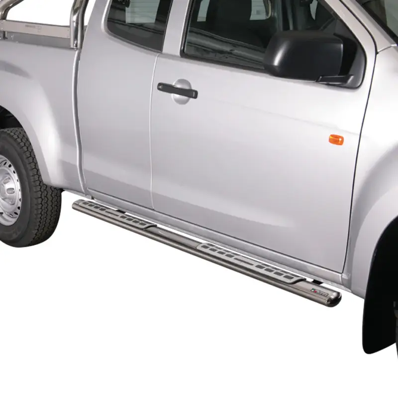 Stahl Seitenschweller Schwellerrohre für Isuzu D-Max Space Cab 2011-2021 Grau Neuheit