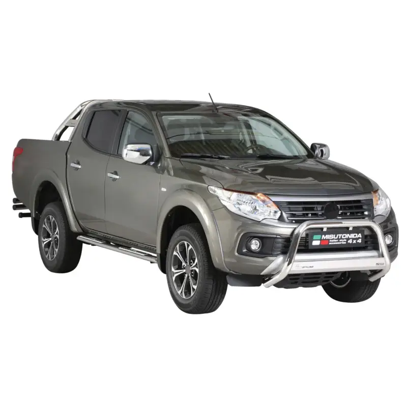 Stahl Seitenschweller Schwellerrohre für Fiat Fullback Double Cab 2016-2019 Grau Top-Angebot