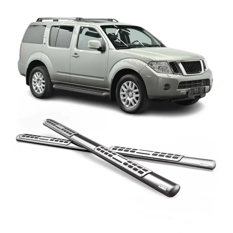 Edelstahl Seitenschweller Schwellerrohre für Nissan Pathfinder 2005-2011 Silber Direktkauf