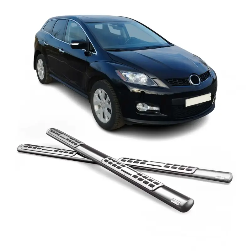 Letzte Chance Edelstahl Seitenschweller Schwellerrohre für Mazda CX-7 2008-2010 Silber