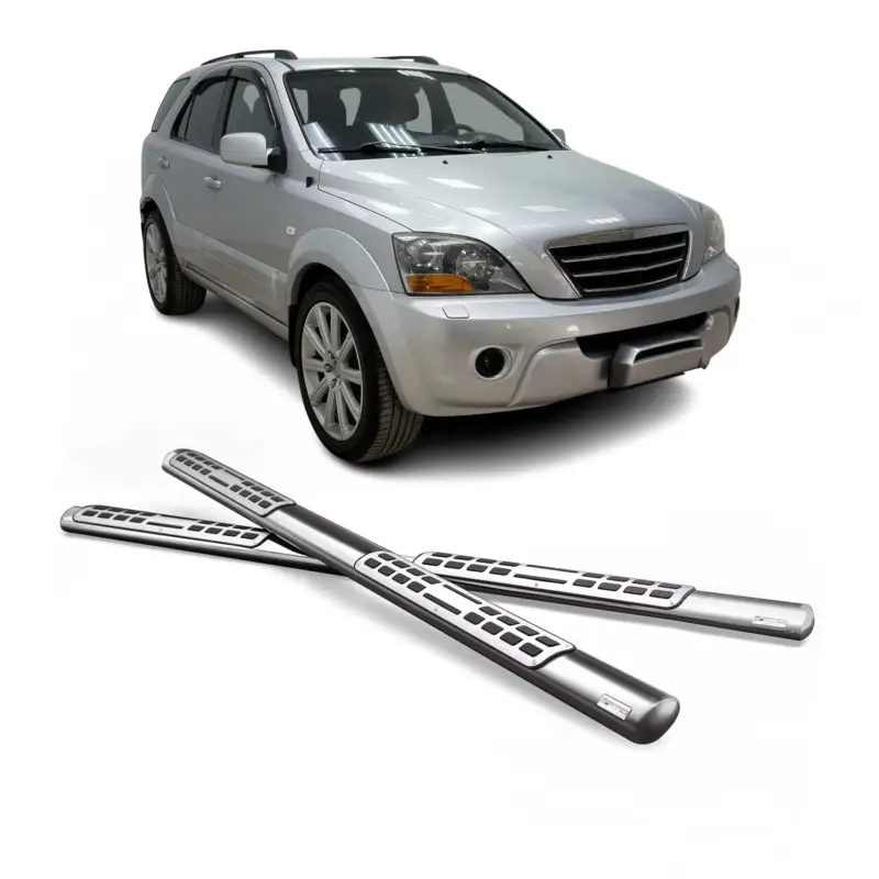 Edelstahl Seitenschweller Schwellerrohre für Kia Sorento 2006-2009 Silber Heißes Angebot