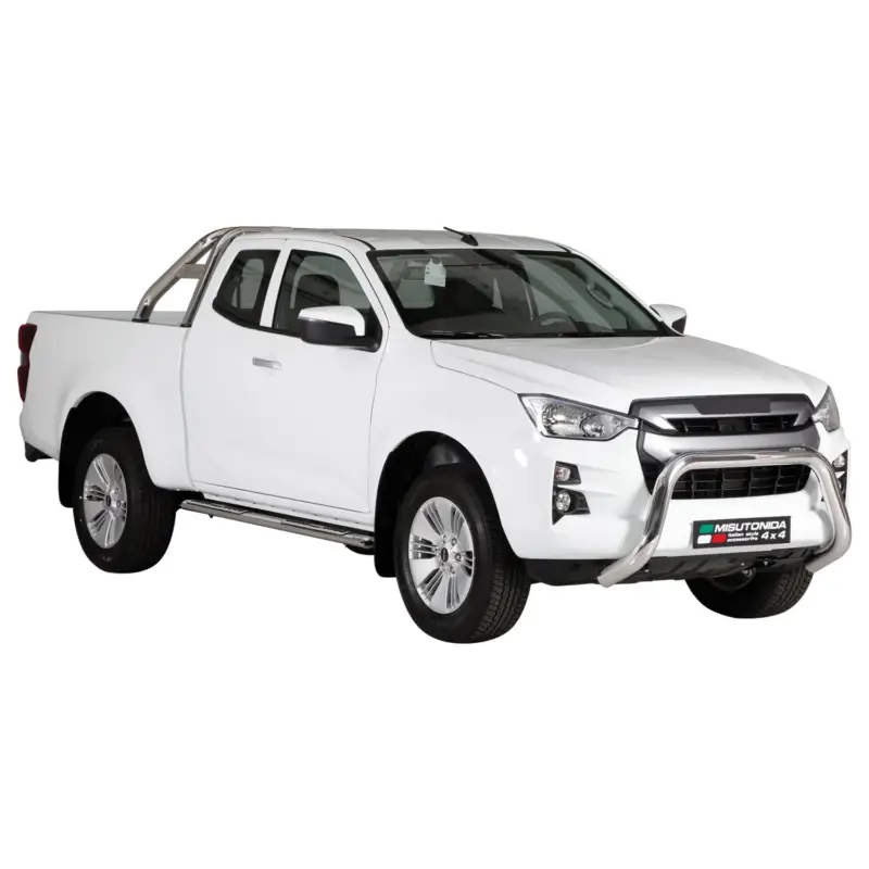 Kracherpreis Stahl Seitenschweller Schwellerrohre für Isuzu D-Max Space Cab 2019-2026 Grau