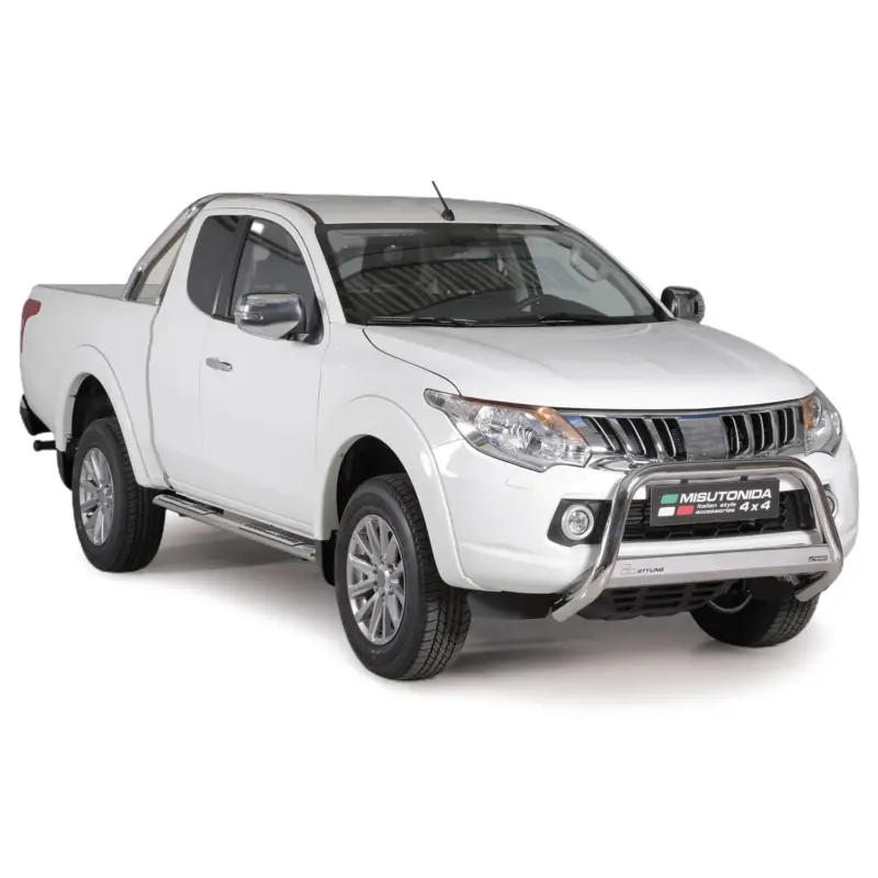 Sonderangebot Stahl Seitenschweller Schwellerrohre für Mitsubishi L200 Club Cab 2015-2026 Grau