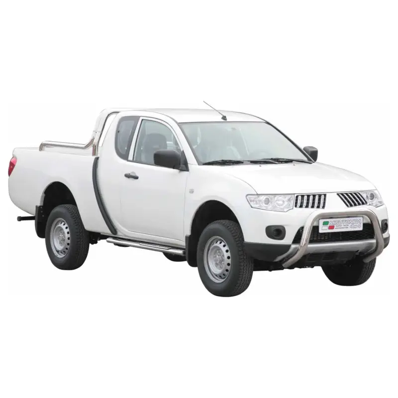 Stahl Seitenschweller Schwellerrohre für Mitsubishi L200 Club Cab 2010-2015 Grau Top-Angebot