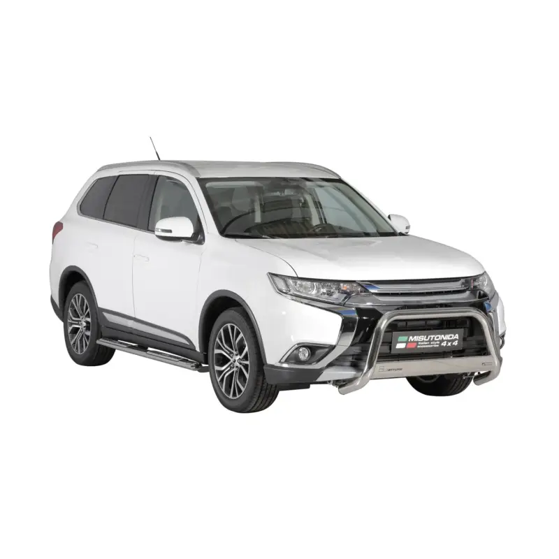 Stahl Schwellerrohre Trittbretter für Mitsubishi Outlander Hybrid 2013-2021 Grau Jetzt Kaufen