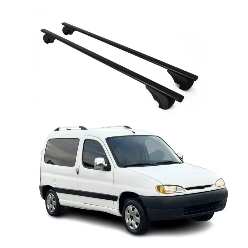 Wochenendangebot Dachträger Gepäckträger für Peugeot Partner 1997-2003 Metall Schwarz 2x