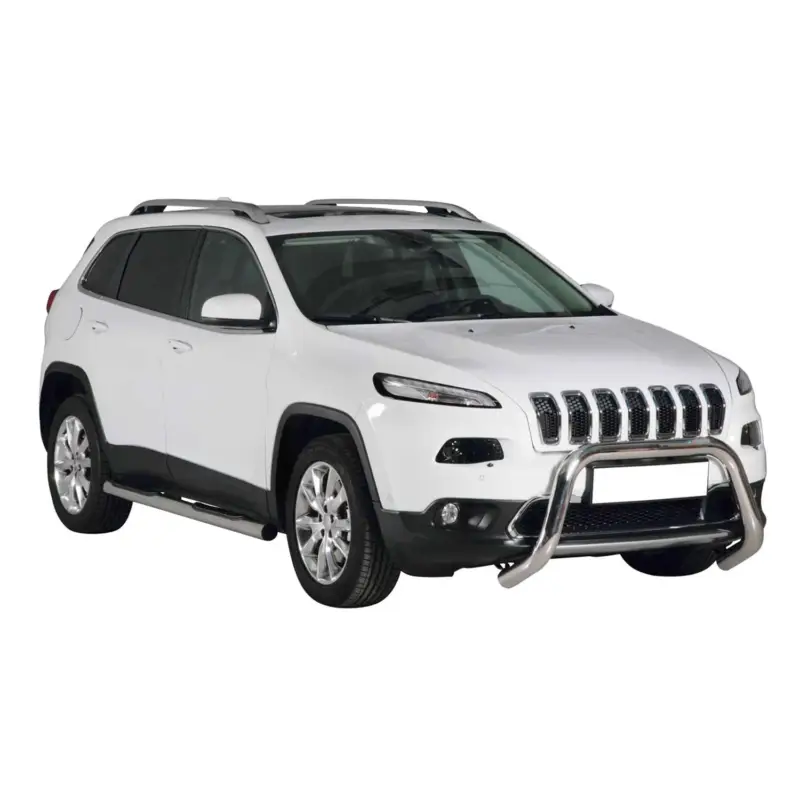 Frontbügel Frontschutzbügel für Jeep Cherokee 2013-2018 ø76mm Stahl Silber Zertifiziert