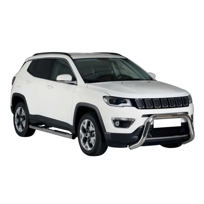 Sichere Zahlung Frontbügel Frontschutzbügel für Jeep Compass 2016-2021 ø76mm Stahl Silber Schutz