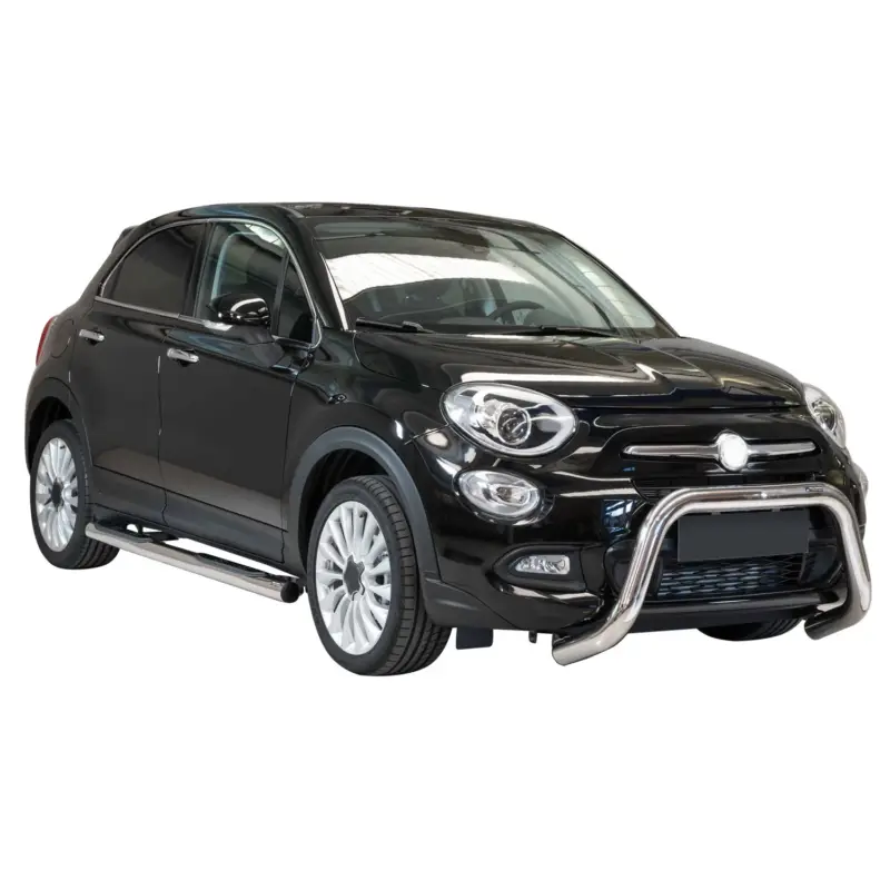Frontbügel Frontschutzbügel für Fiat 500X 2014-2018 ø76mm Stahl Silber Schutz Knallerangebot