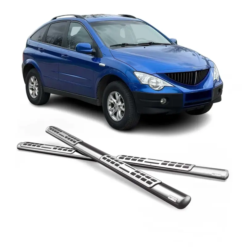 Sofort Bestellen Edelstahl Seitenschweller Schwellerrohre für Ssangyong Actyon 2006-2012 Silber