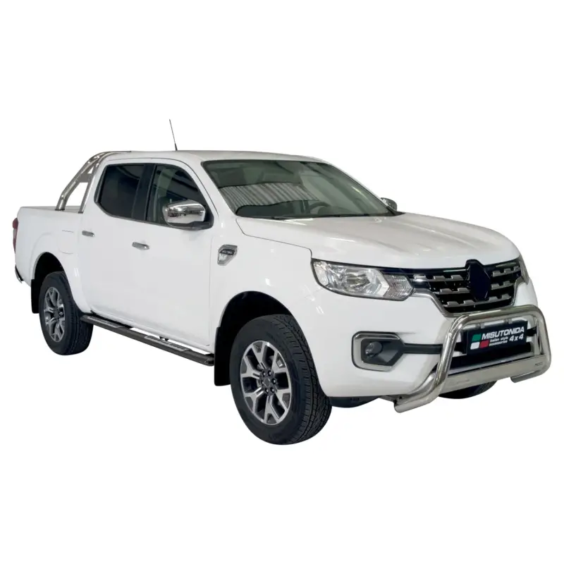 Edelstahl Seitenschweller Schwellerrohre für Renault Alaskan 2017-2021 Schwarz Schnäppchen