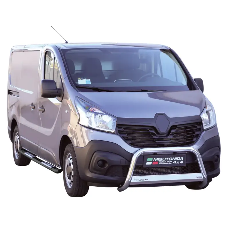 Stahl Schwellerrohre Trittbretter für Renault Trafic 2014-2019 L1 Kurzer Schwarz Schneller Versand