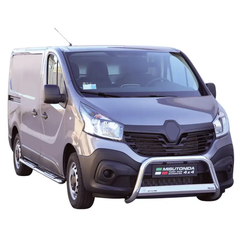 Echt Stahl Seitenschweller Schwellerrohre für Renault Trafic 2014-2019 L1 Kurzer Grau