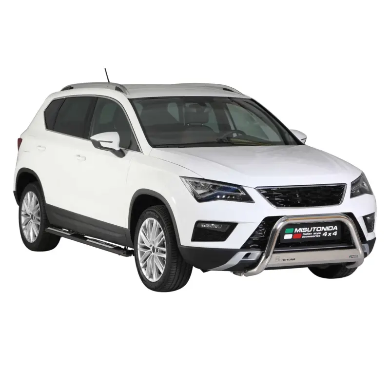 Edelstahl Seitenschweller Schwellerrohre für Seat Ateca 2016-2020 Schwarz Finale Aktion