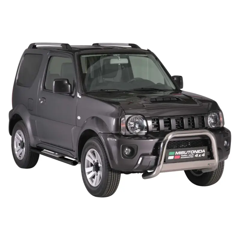 Aktuell Edelstahl Seitenschweller Schwellerrohre für Suzuki Jimny 2012-2017 Schwarz