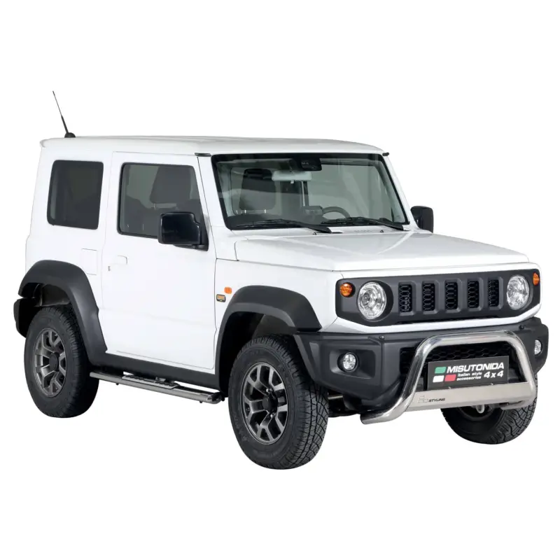 Edelstahl Seitenschweller Schwellerrohre für Suzuki Jimny 2018-2026 Silber Neue Ware