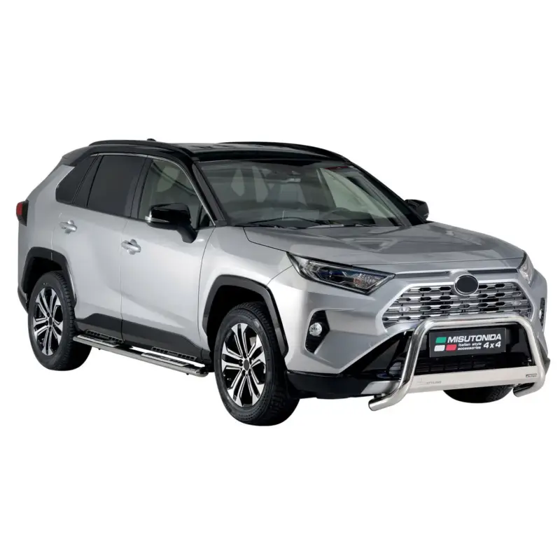 Edelstahl Seitenschweller Schwellerrohre für Toyota RAV4 Hybrid 2019-2025 Silber Wochenendangebot