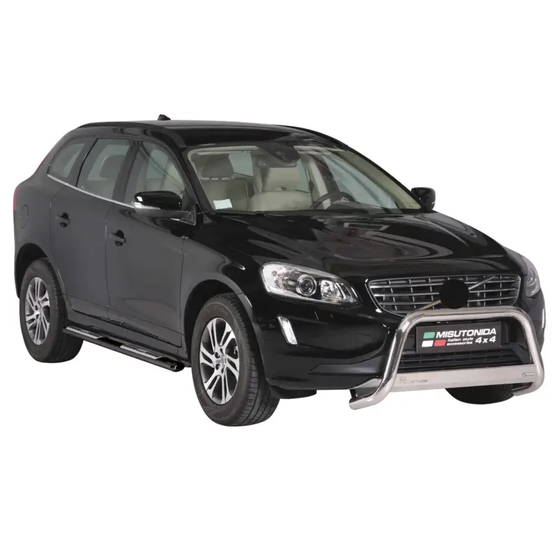 Nur Heute Edelstahl Seitenschweller Schwellerrohre für Volvo XC60 2014-2017 Schwarz