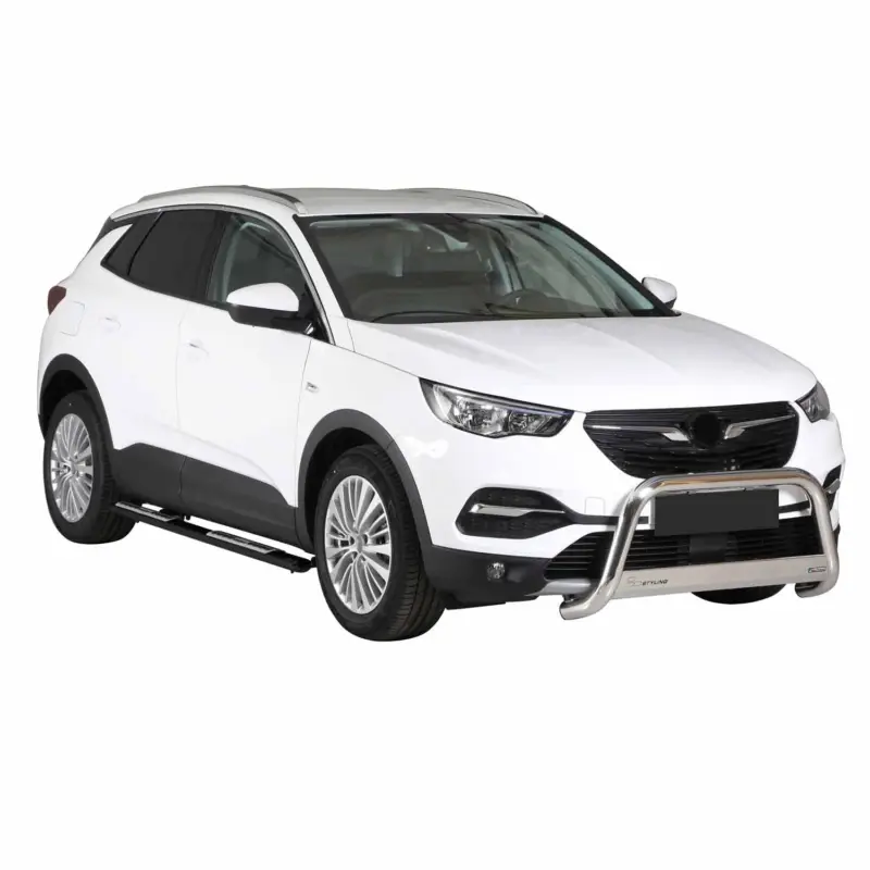 Edelstahl Seitenschweller Schwellerrohre für Opel Grandland X 2017-2024 Schwarz Preisknaller