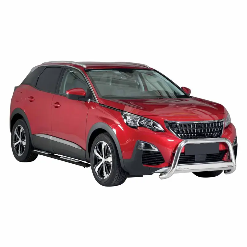 Edelstahl Seitenschweller Schwellerrohre für Peugeot 3008 2018-2021 Schwarz Top-Preis