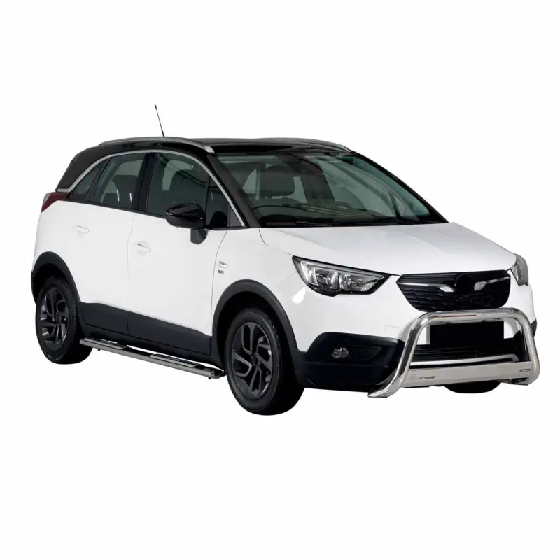 Sofort Bestellen Edelstahl Seitenschweller Schwellerrohre für Opel Crossland X 2017-2024 Silber
