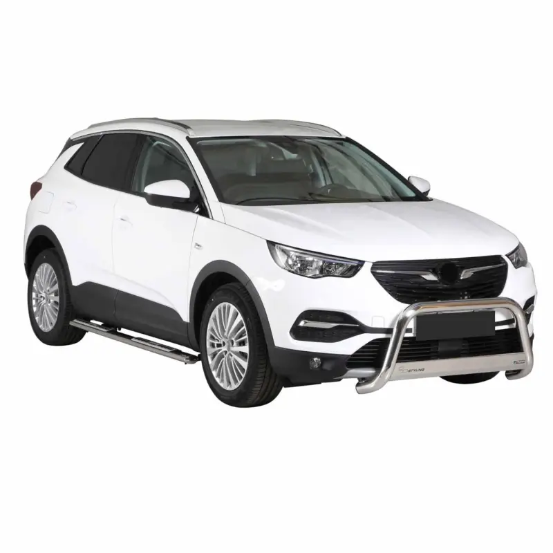 Begrenztes Angebot Edelstahl Seitenschweller Schwellerrohre für Opel Grandland X 2017-2024 Silber
