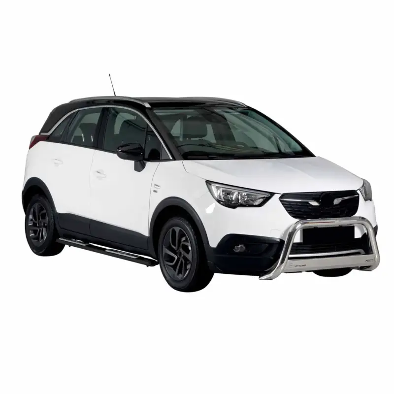 Edelstahl Seitenschweller Schwellerrohre für Opel Crossland X 2017-2024 Schwarz Schneller Versand