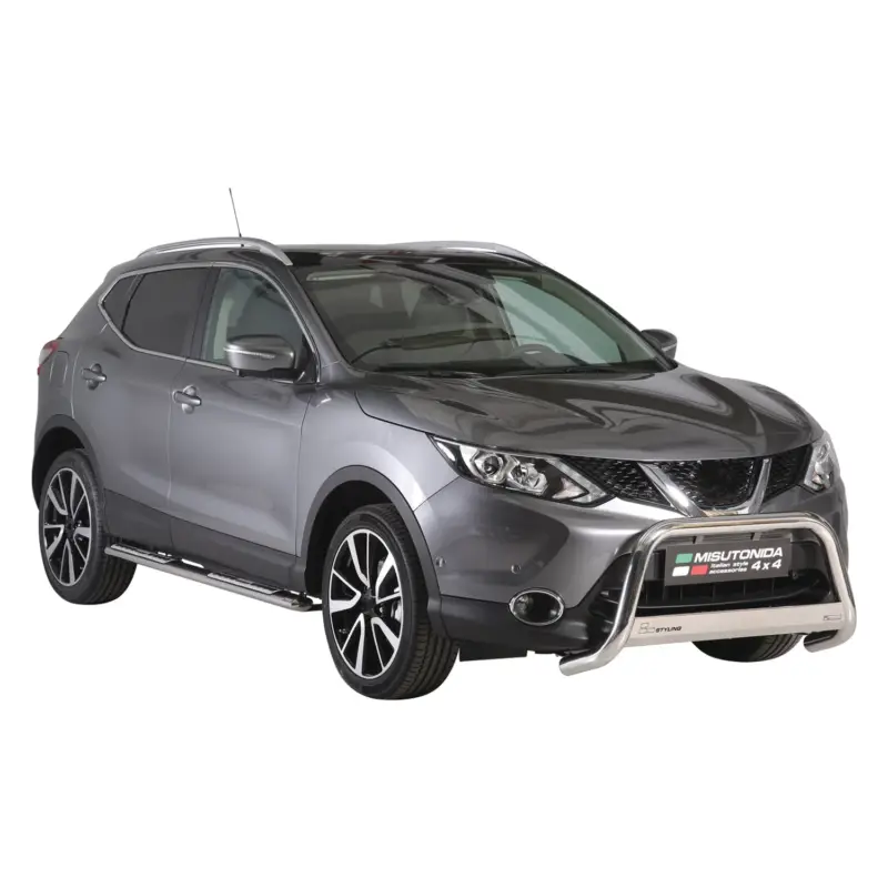 Billig Edelstahl Seitenschweller Schwellerrohre für Nissan Qashqai 2014-2021 Silber