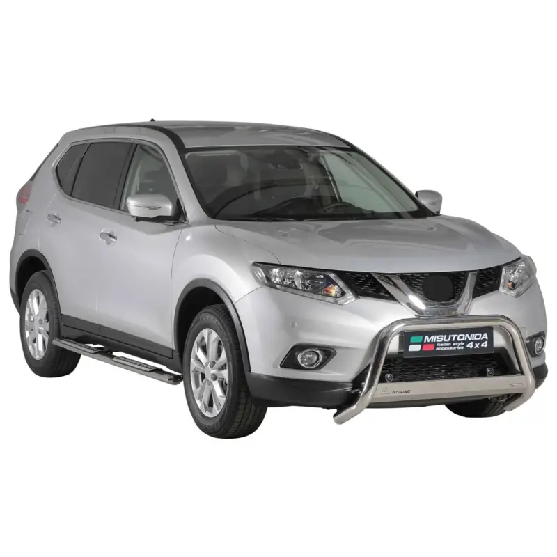 Neu Edelstahl Seitenschweller Schwellerrohre für Nissan X-Trail 2015-2017 Silber