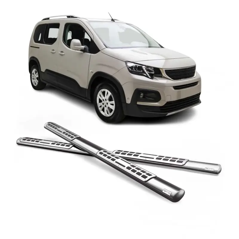 Stahl Seitenschweller Schwellerrohre für Peugeot Rifter 2018-2026 Langer Grau Sonderangebot