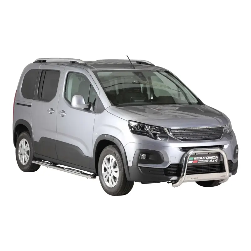 Edelstahl Seitenschweller Schwellerrohre für Peugeot Rifter 2018-2026 Mitte Grau Top-Angebot