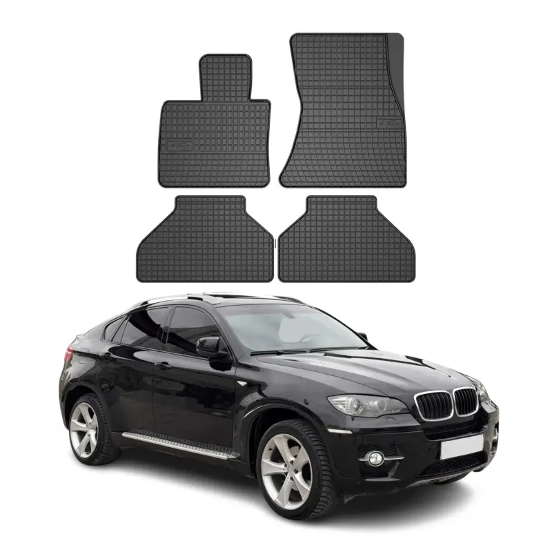Schneller Versand OMAC Gummi Fußmatten für BMW X6 E70 E71 E72 2007-2014 Automatten Schwarz 4tlg
