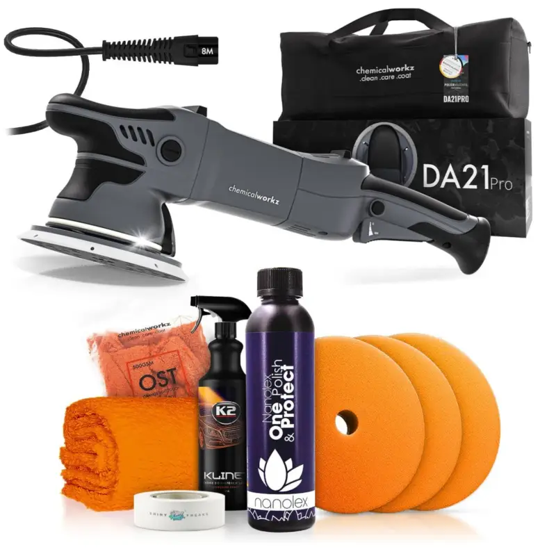 chemicalworkz DA21 Pro Poliermaschinen Set mit Nanolex Polituren ONE STEP Beliebt
